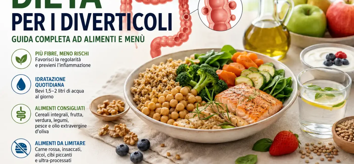 Dieta per i diverticoli: cosa mangiare e cosa evitare (anche in fase acuta)