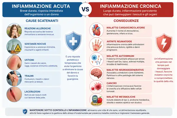 come la dieta influenza l'infiammazione