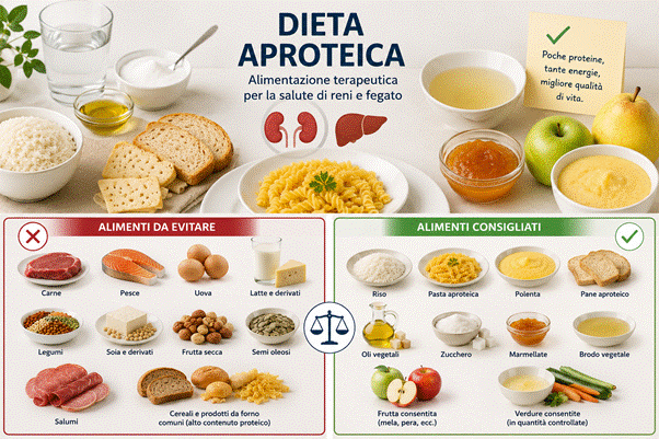 Dieta aproteica: guida completa agli alimenti e alle indicazioni mediche